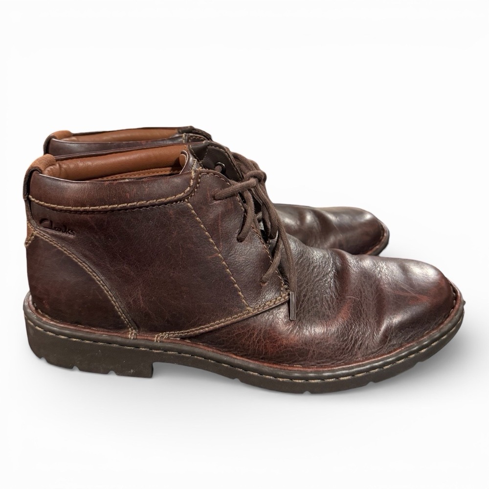 Vintage Clarks Originals Desert Boots Brown Leather Chukka Boots Size 7
